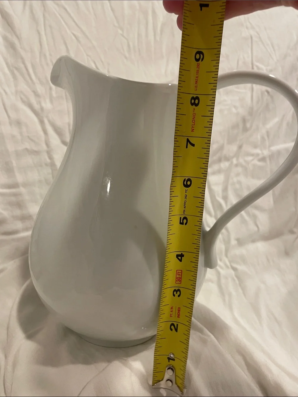 Pottery Barn Great White Ceramic Pitcher - White